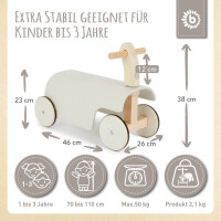Rutschfahrzeug Scandi / Personalisierbares Holzspielzeug mit Namen