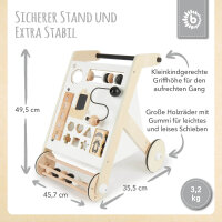 Lauflernwagen Black & White /  Personalisierbares Holzspielzeug mit Namen
