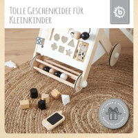 Lauflernwagen Black & White /  Personalisierbares Holzspielzeug mit Namen