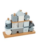 Label-Label - Haus der Stapelblöcke - Bleu /...
