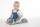Label-Label - Stapelzug - Blau /Personalisierbares Holzspielzeug mit Namen & Geburtsdaten