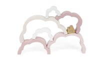 Label-Label - Regenbogen Puzzle Wolke - Rosa /Personalisierbares Holzspielzeug mit Namen & Geburtsdaten