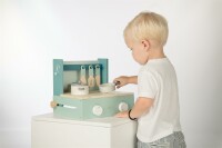 Label-Label - Faltbarer Kocher - Grün /Personalisierbares Holzspielzeug mit Namen