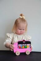 Label-Label - Barbapapa Holzauto /Personalisierbares Holzspielzeug mit Namen