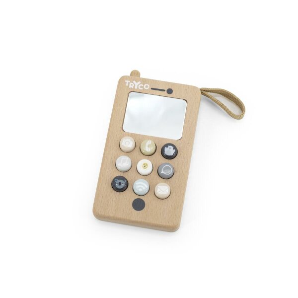 Tryco - Telefon aus Holz /Personalisierbares Holzspielzeug mit Namen