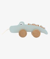 Tryco - Holzkrokodil als Nachziehspielzeug /Personalisierbares Holzspielzeug mit Namen