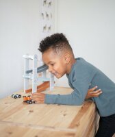 Tryco - Holz-Schieberennbahn /Personalisierbares Holzspielzeug mit Namen & Geburtsdaten