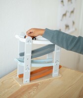 Tryco - Holz-Schieberennbahn /Personalisierbares Holzspielzeug mit Namen & Geburtsdaten