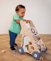 Tryco - Lauflernhilfe aus Holz mit Blöcken /Personalisierbares Holzspielzeug mit Namen