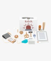 Tryco - Medizinisches Set aus Holz mit Koffer /Personalisierbares Holzspielzeug mit Namen