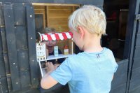 Tryco - Eiscreme-Wagen aus Holz / Personalisierbares Holzspielzeug mit Namen