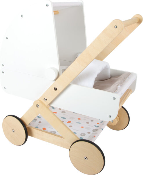 Puppenwagen "Little Button" /Personalisierbares Holzspielzeug mit Namen