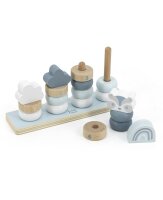 Label-Label - Kleine Stapelringe - Blau / Personalisierbar ohne Personalisierung