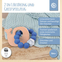 Beißring Wal mit Silikonkette