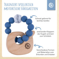 Beißring Wal mit Silikonkette