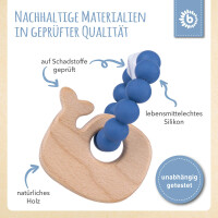 Beißring Wal mit Silikonkette