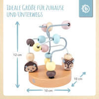 Mini Motorikschleife Waldtiere rose