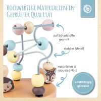 Mini Motorikschleife Waldtiere rose