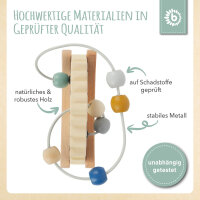 Motorikschleife mit Wippe Igel / Personalisierbares Holzspielzeug mit Namen