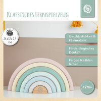 Regenbogen rose /Personalisierbares Holzspielzeug mit...