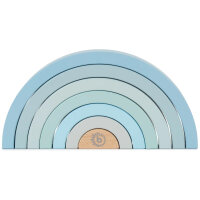 Regenbogen blau /  Personalisierbares Holzspielzeug mit...