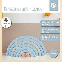 Regenbogen blau /  Personalisierbares Holzspielzeug mit...